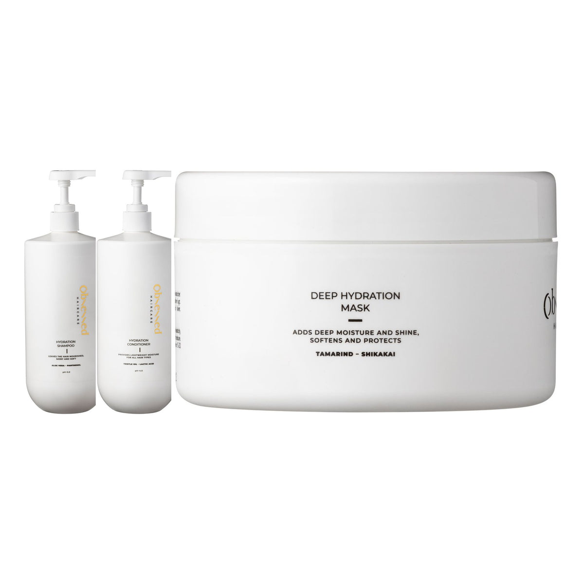 Obsessed Haircare Hydration Trio 1000ml + 1000ml + 500ml